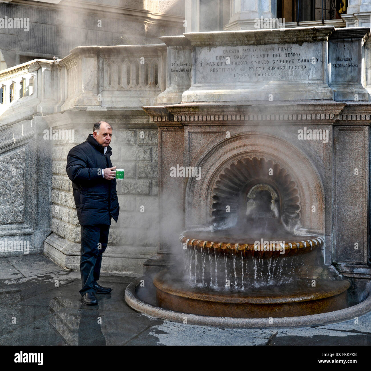 Acqua termale Fontana Foto Stock