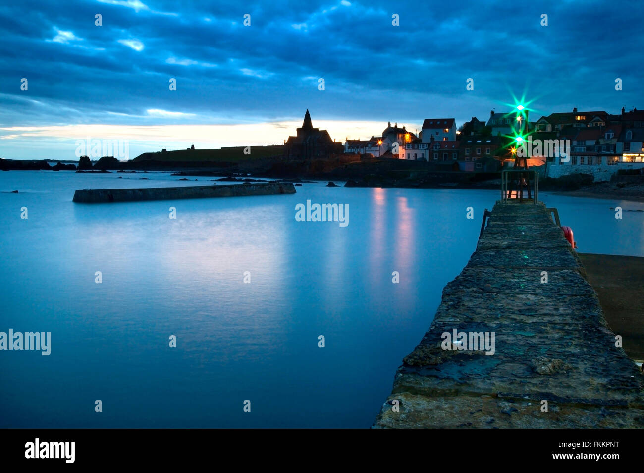 St Monans porto al crepuscolo East Neuk di Fife Scozia Scotland Foto Stock