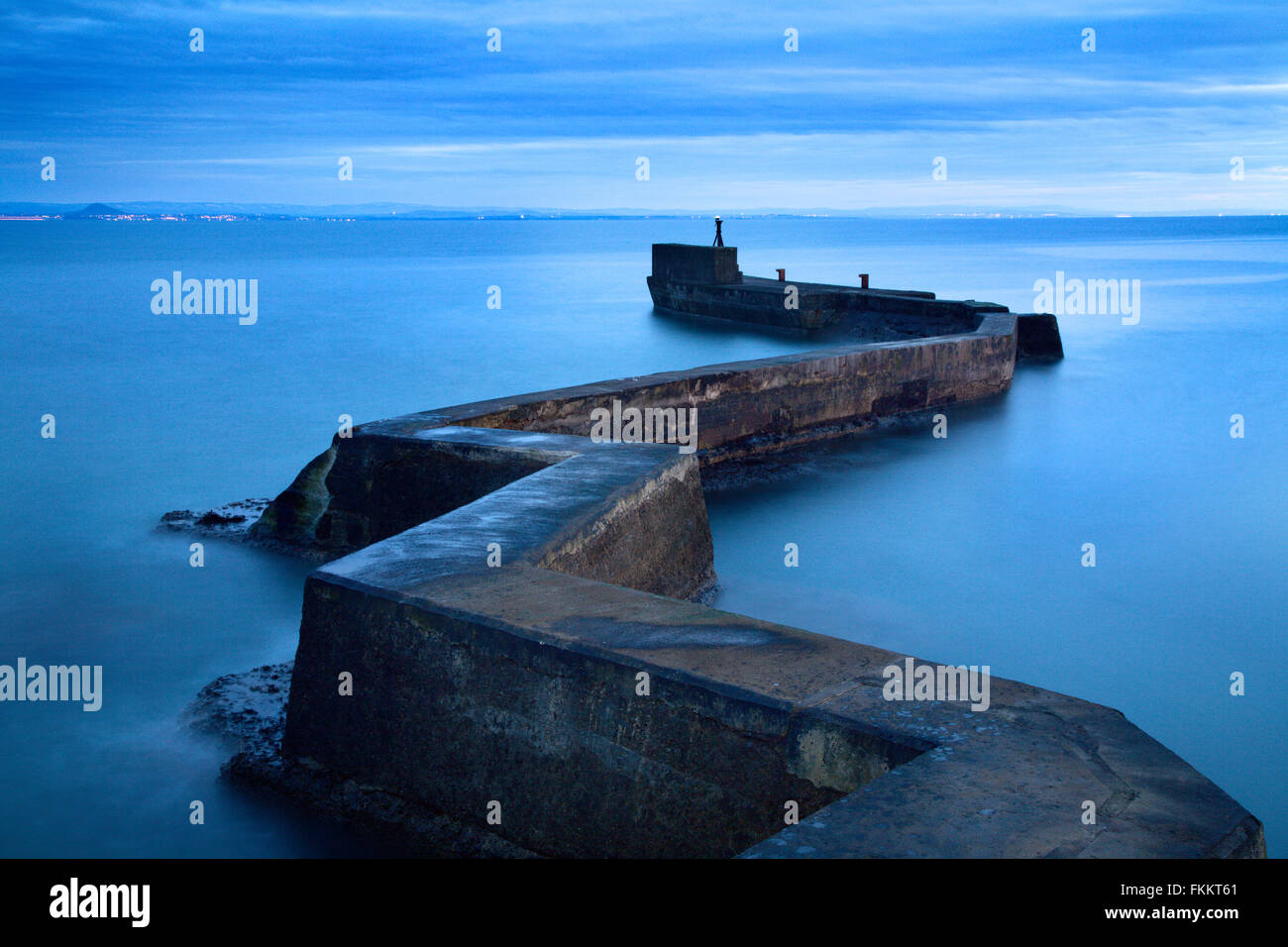 A Zig Zag frangiflutti al crepuscolo St Monans East Neuk di Fife Scozia Scotland Foto Stock