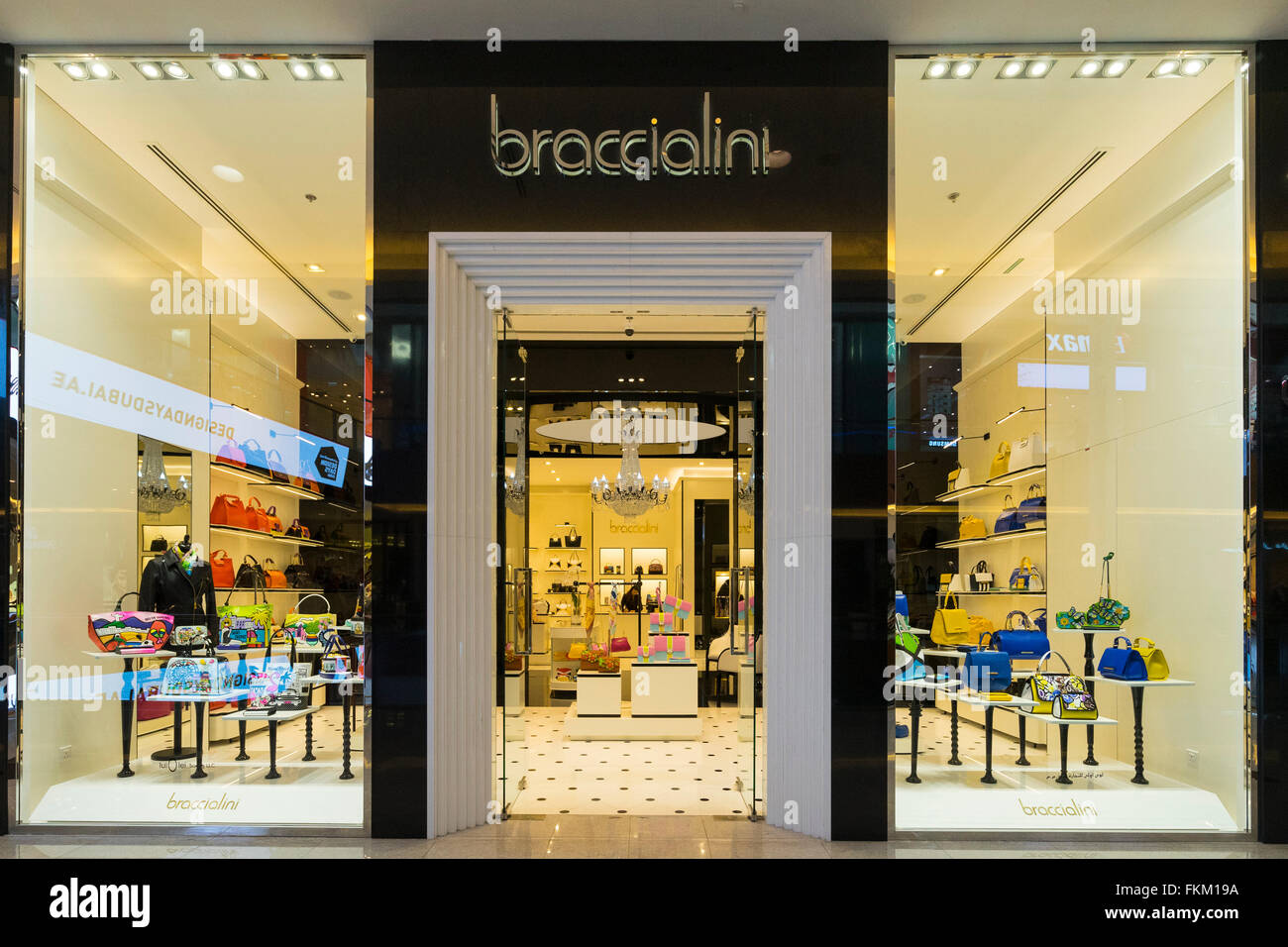 Braccialini fashion shop nel centro commerciale di Dubai Dubai Emirati Arabi Uniti Foto Stock