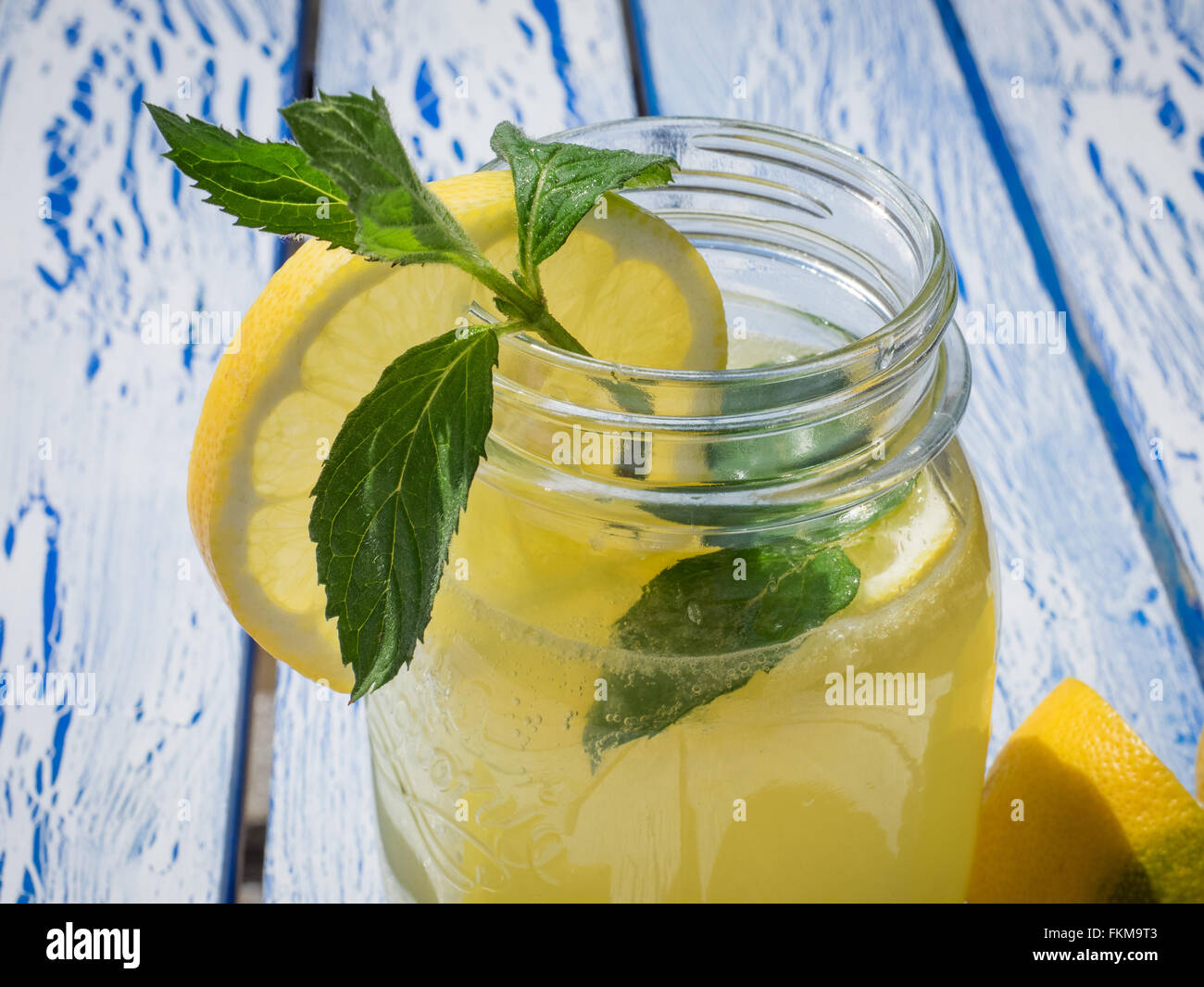 In casa limone Limonata Foto Stock