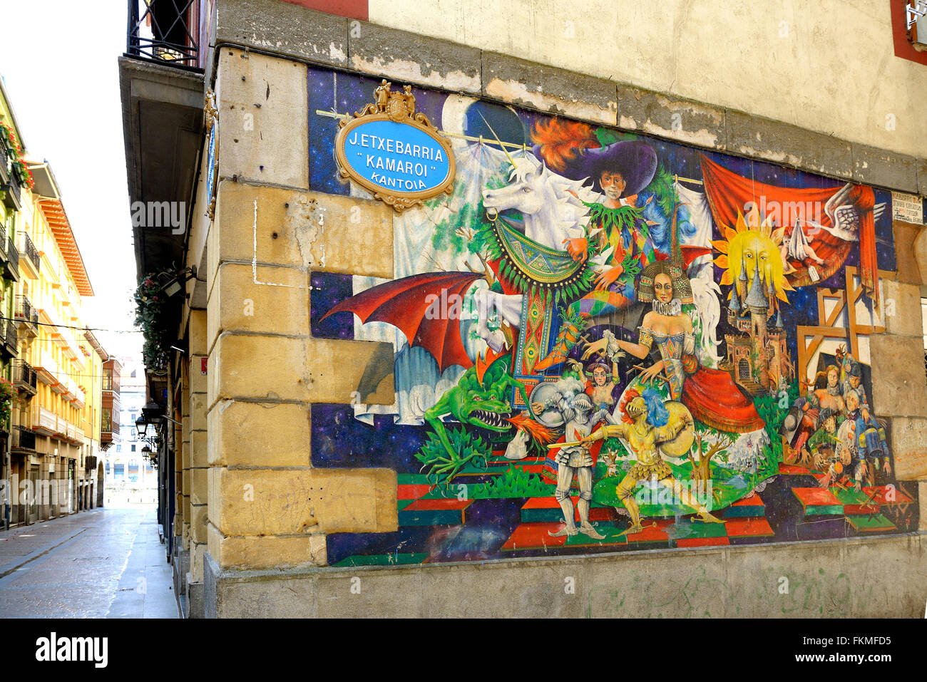 Il vecchio quartiere di Bilbao Biscay, Paese Basco, Euskadi, Spagna, Europa Foto Stock