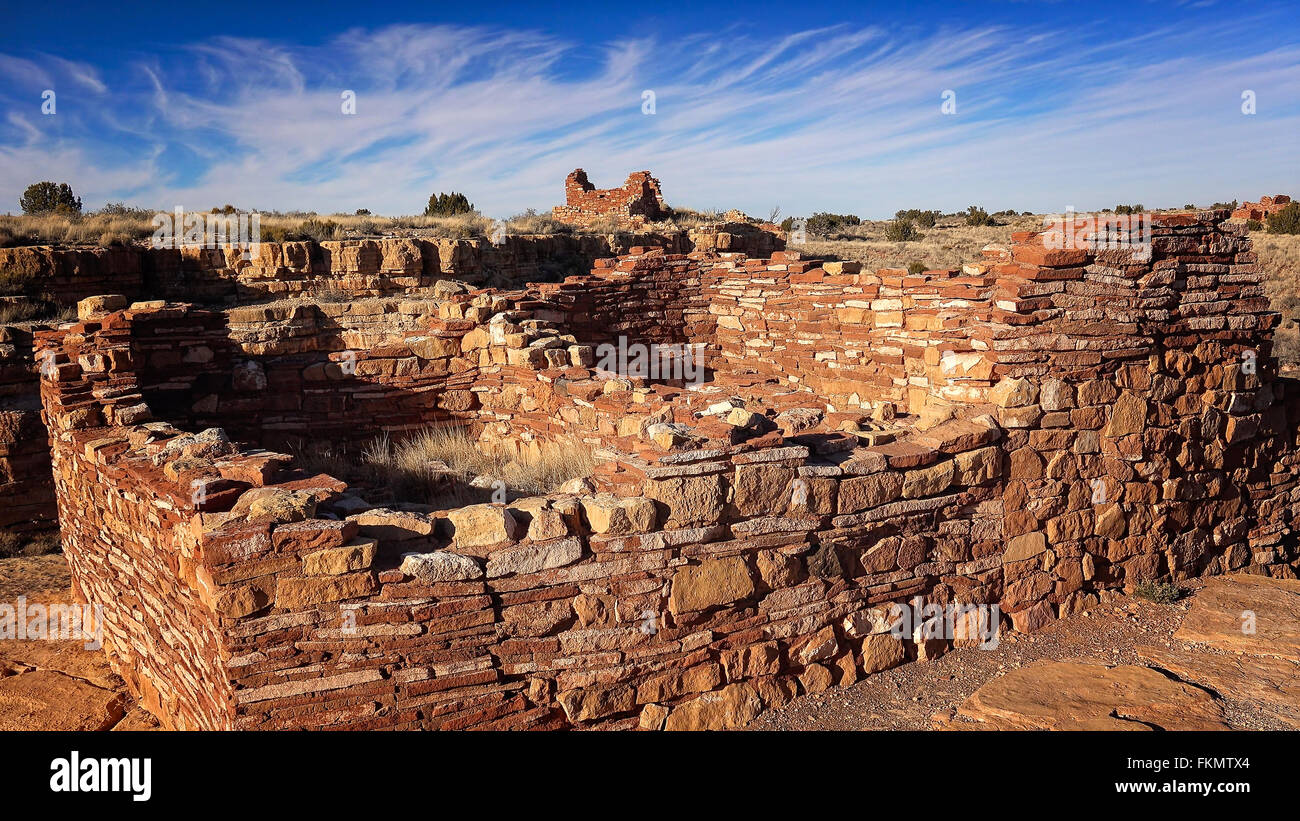 800 anno vecchio native american rovine di Wupatki National Monument Foto Stock