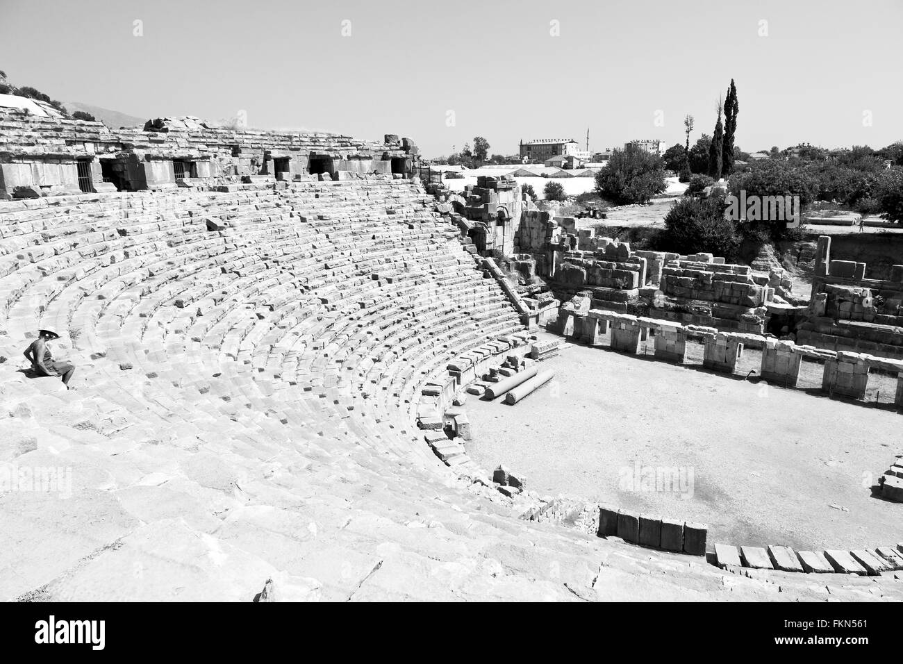 Di myra in turchia europa vecchia necropoli romana e tomba indigeni stone Foto Stock