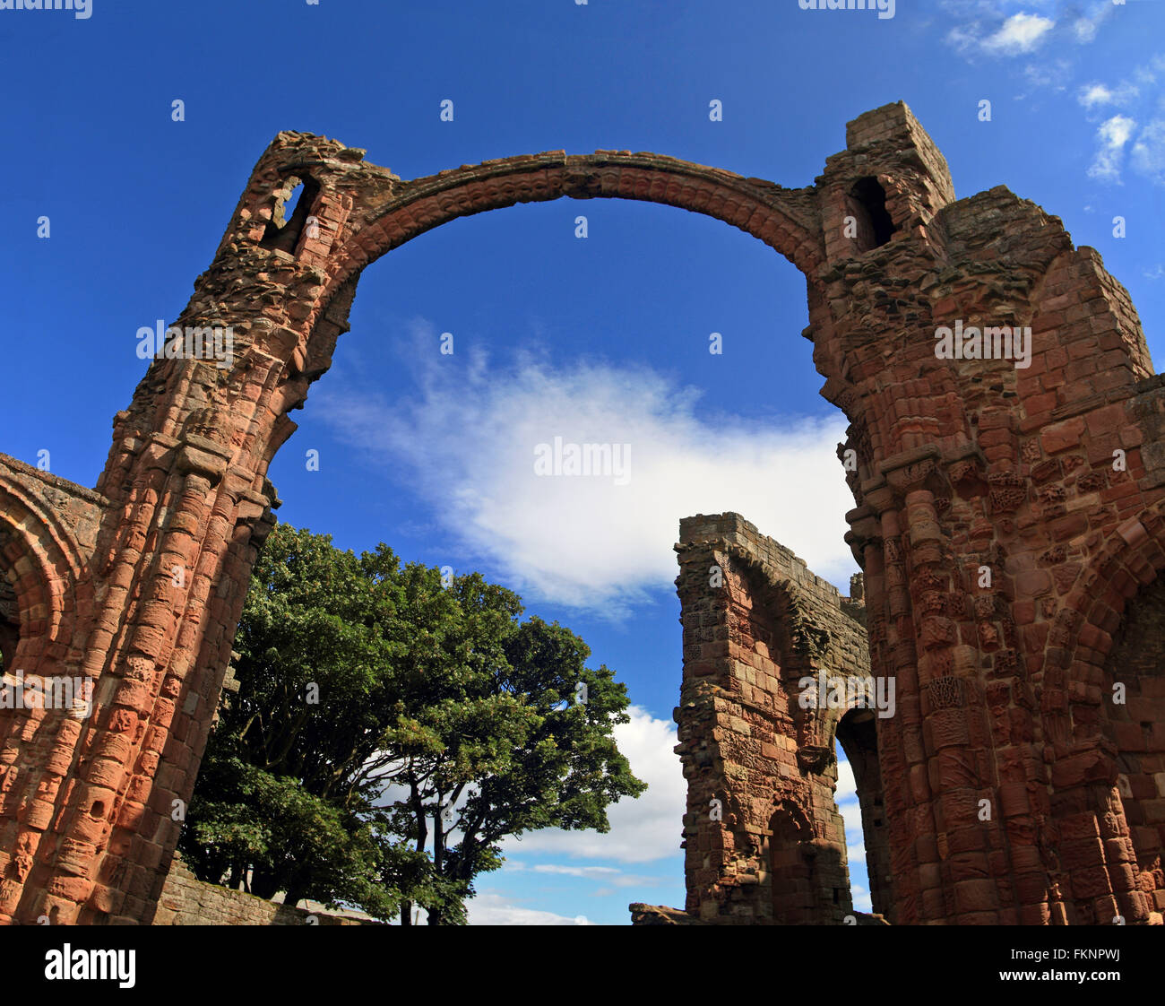 Lindisfarne arch Foto Stock