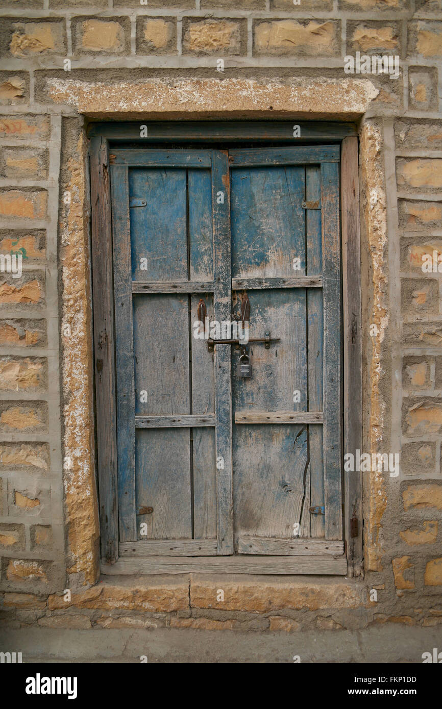 Classic porta in Jaisalmer Fort, India. Foto Stock