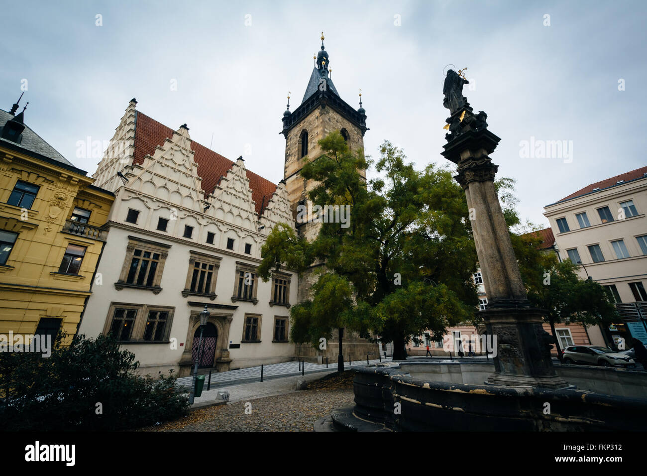 Nuovo Municipio, a Praga, Repubblica Ceca. Foto Stock