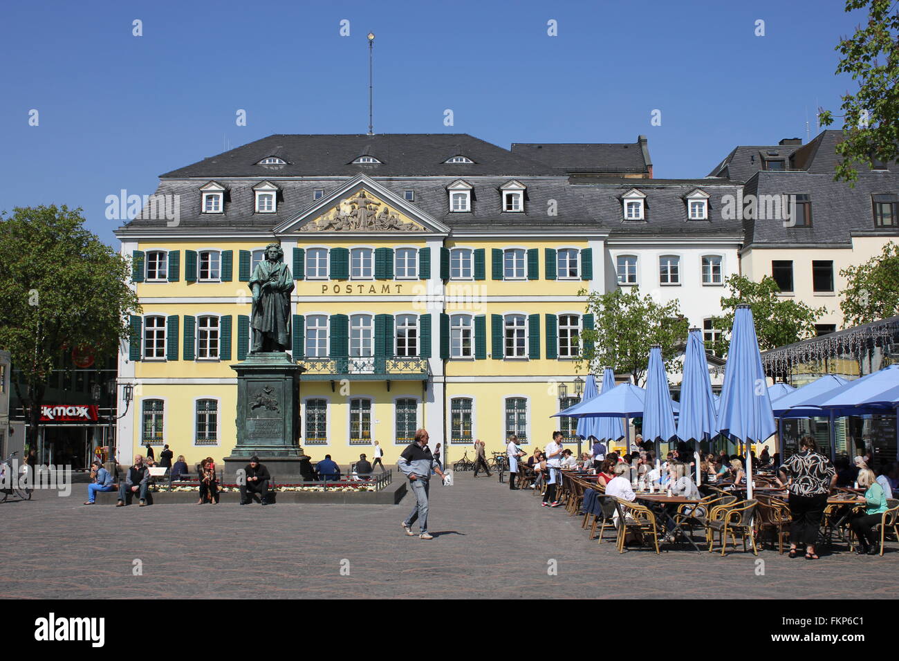 Bonn, Münsterplatz, Beethoven Memorial Foto Stock