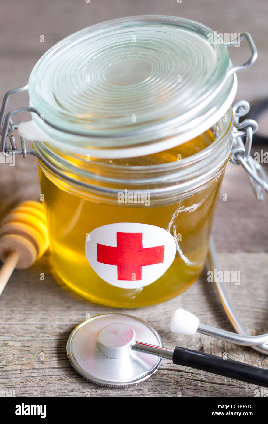 Il miele è una cura di salute astratto concetto di stile di vita Foto Stock