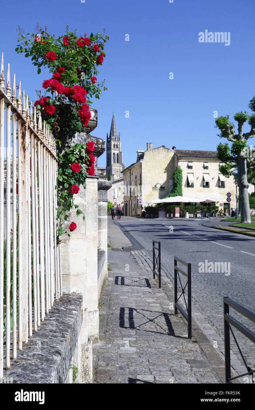 Saint-Emilion, Gironde, Aquitaine, Francia Foto Stock