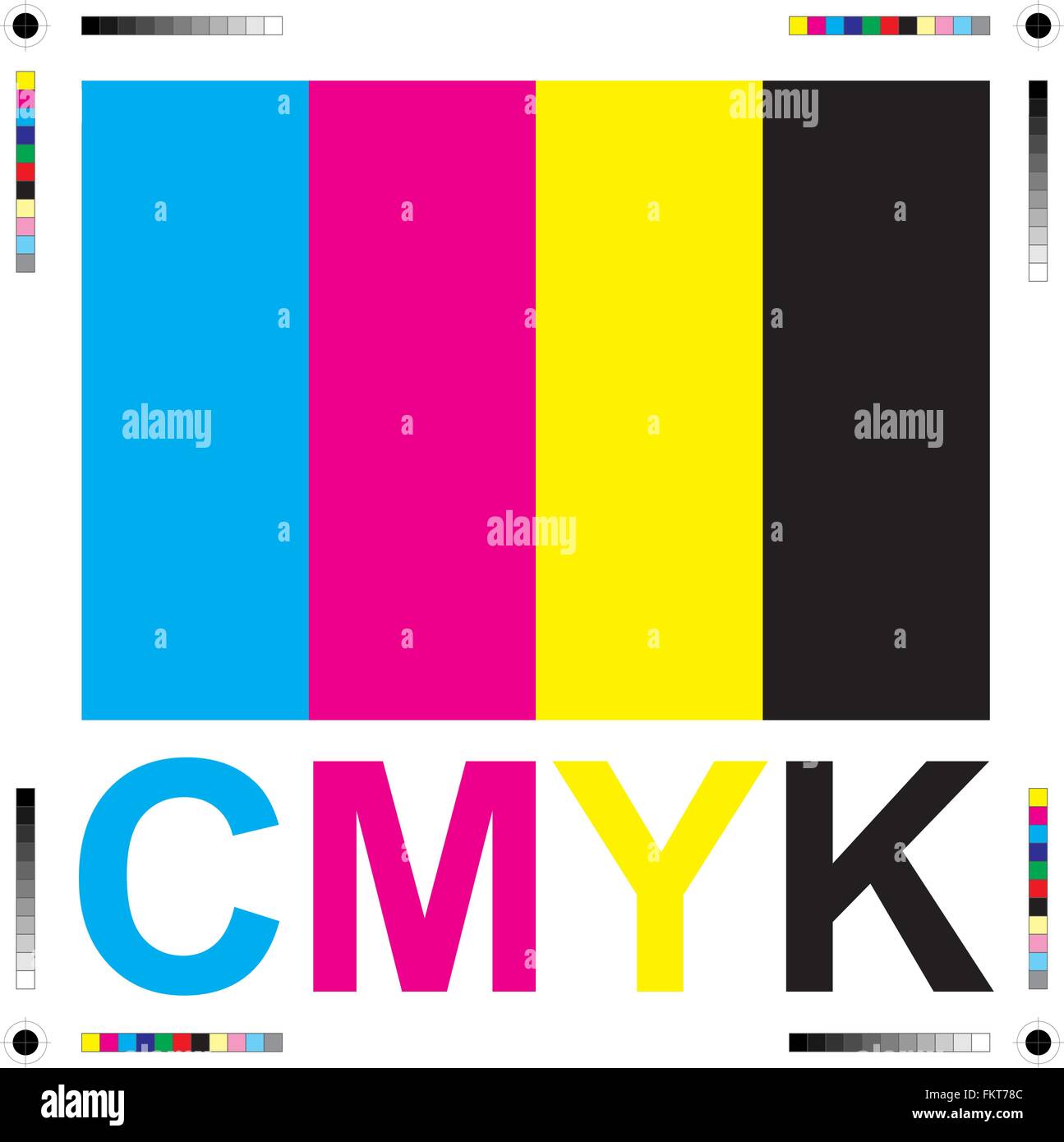 Lettere CMYK design art immagine Illustrazione Vettoriale