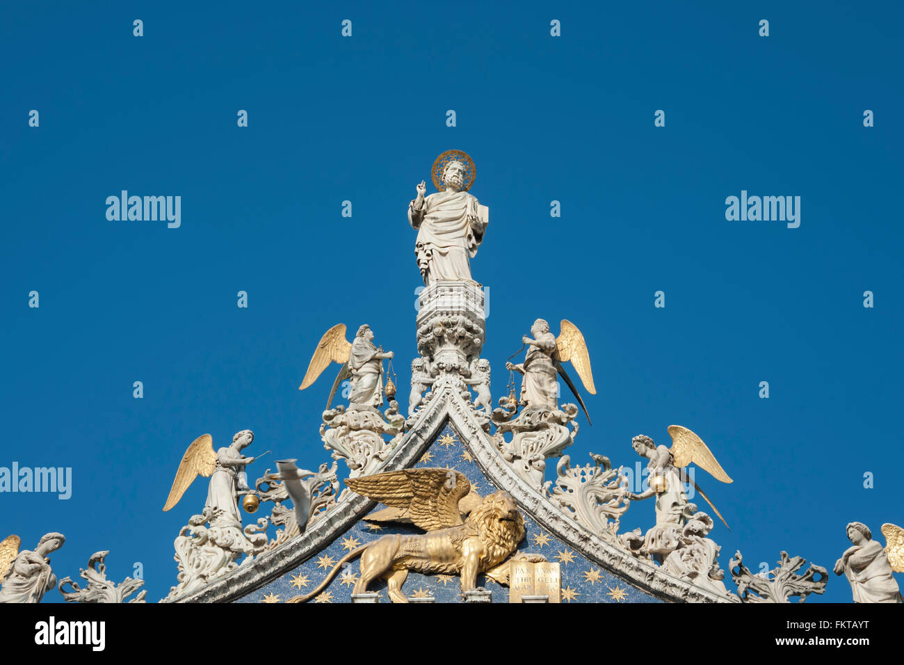 Particolare architettura della Basilica di San Marco, Venezia, Italia Foto Stock