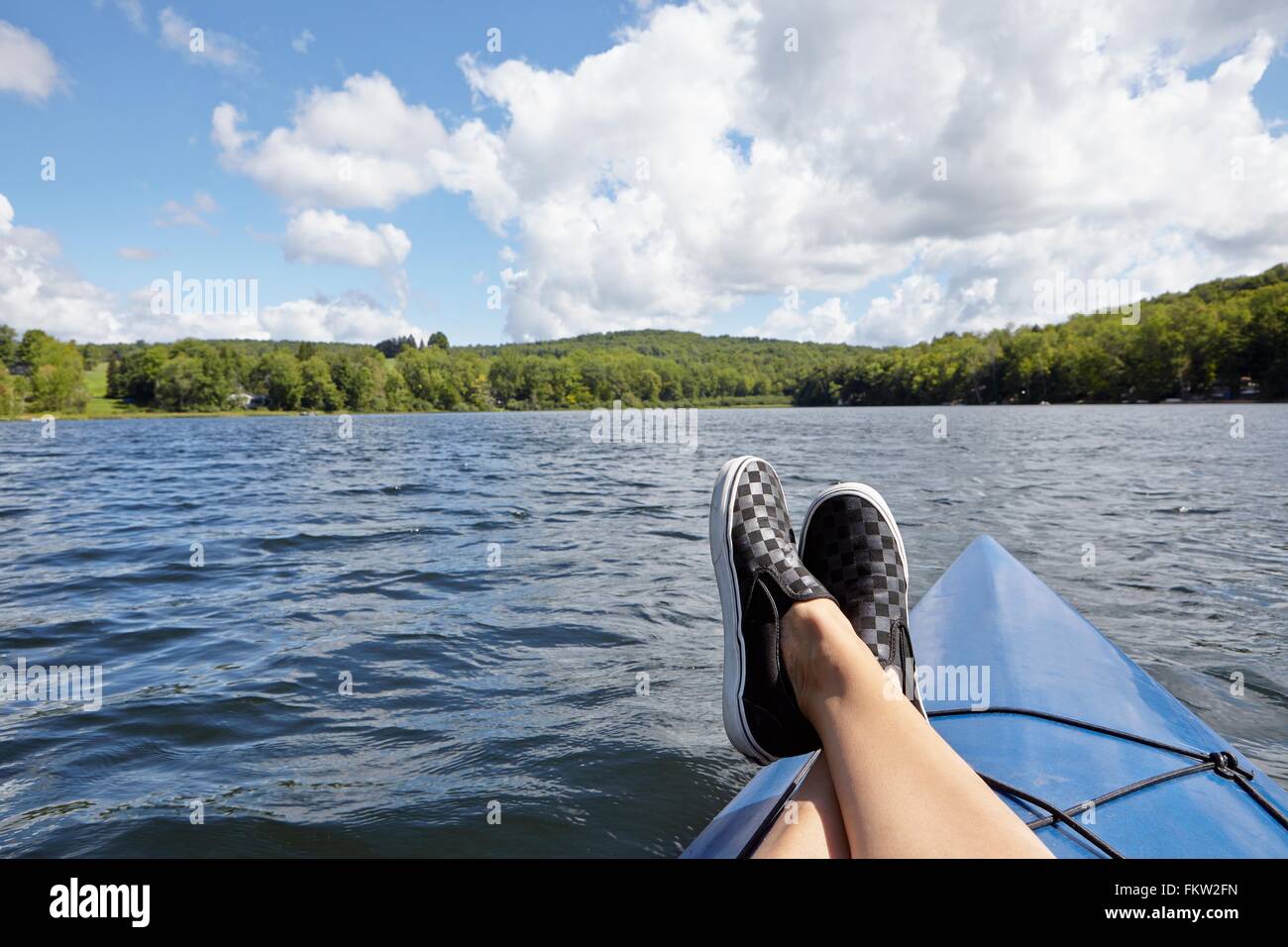 Piedi fino a canoa, New Milford, Pennsylvania, USA Foto Stock