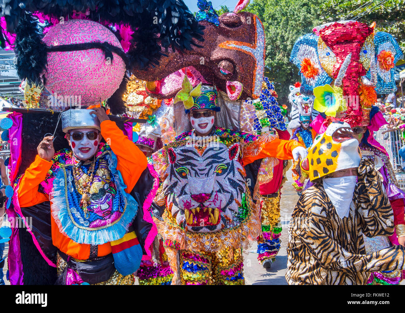 I partecipanti in Barranquilla carnevale di Barranquilla , Colombia Foto Stock