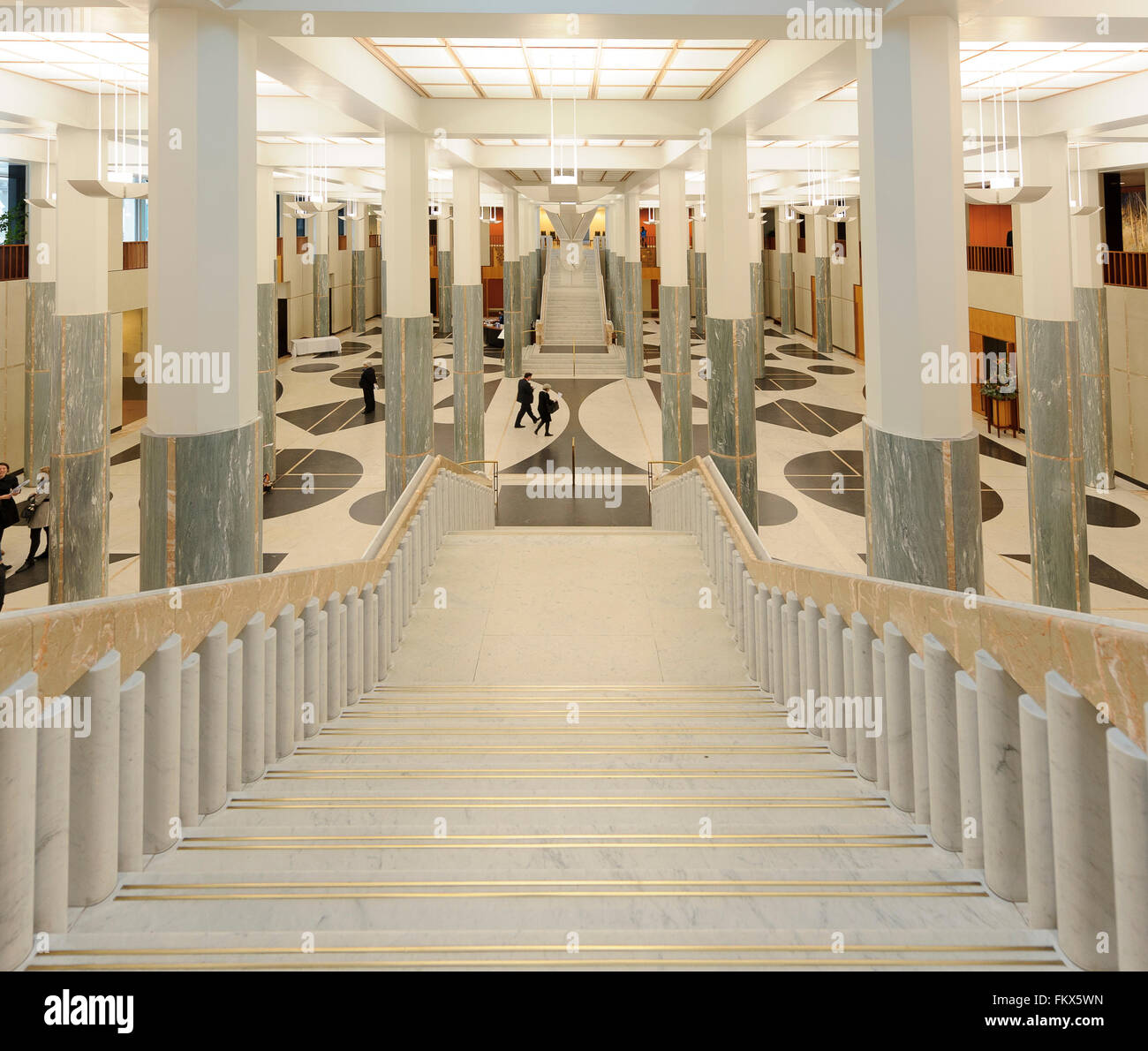 La lobby di Casa del Parlamento, Canberra, Australia Foto Stock