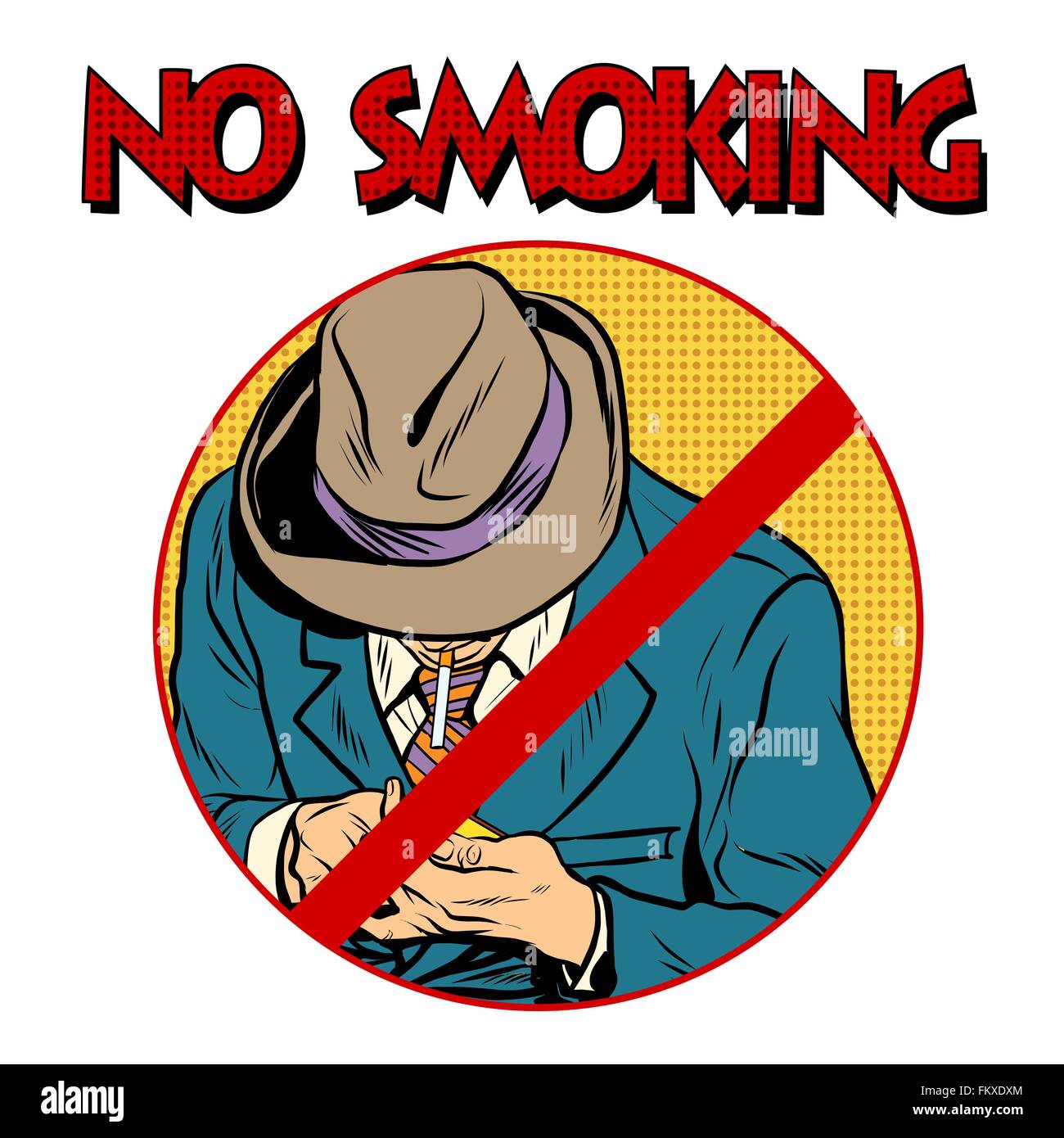 Segno di divieto di fumare Illustrazione Vettoriale