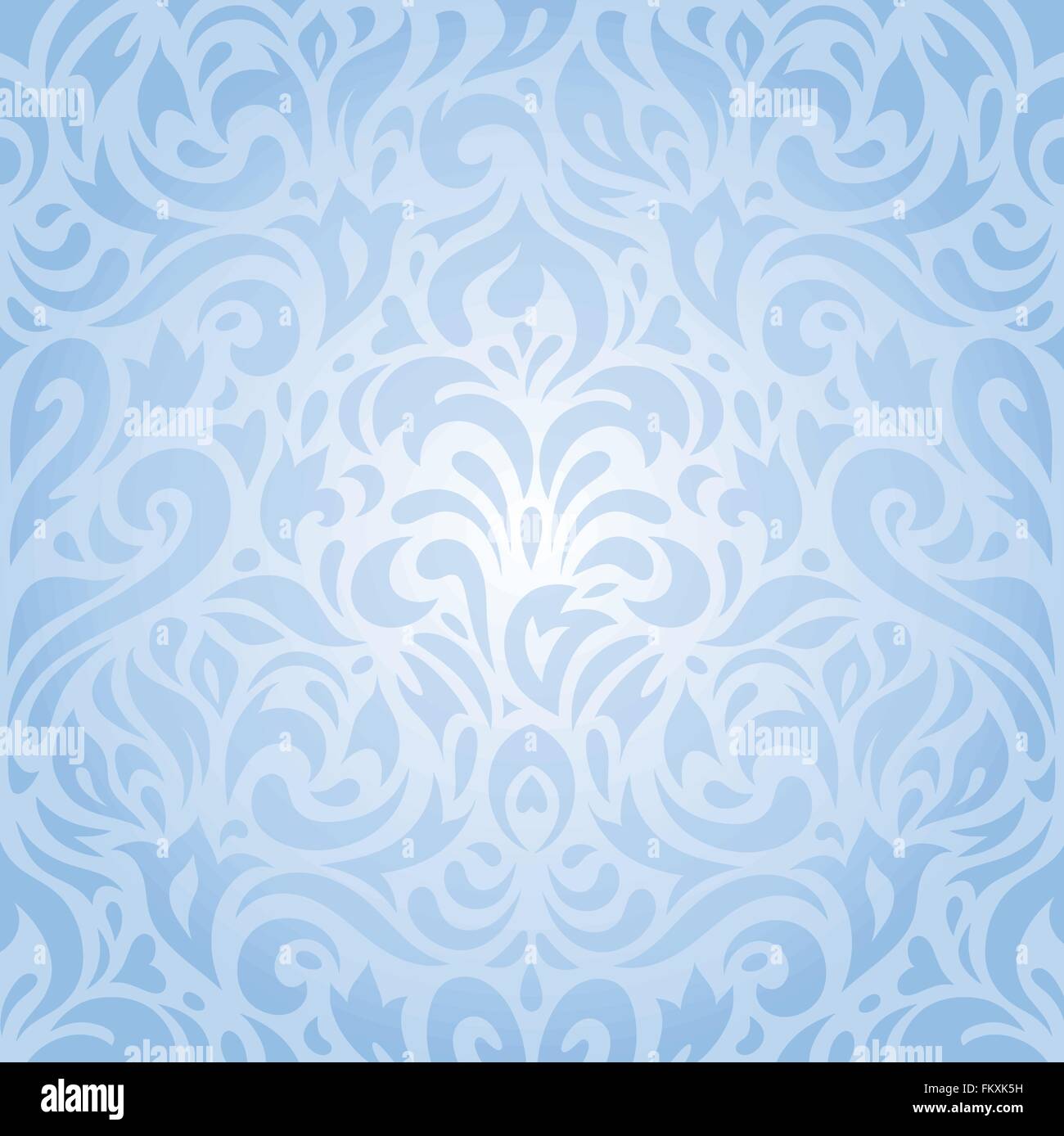 Motivi floreali blu modello seamless sfondo design Illustrazione Vettoriale
