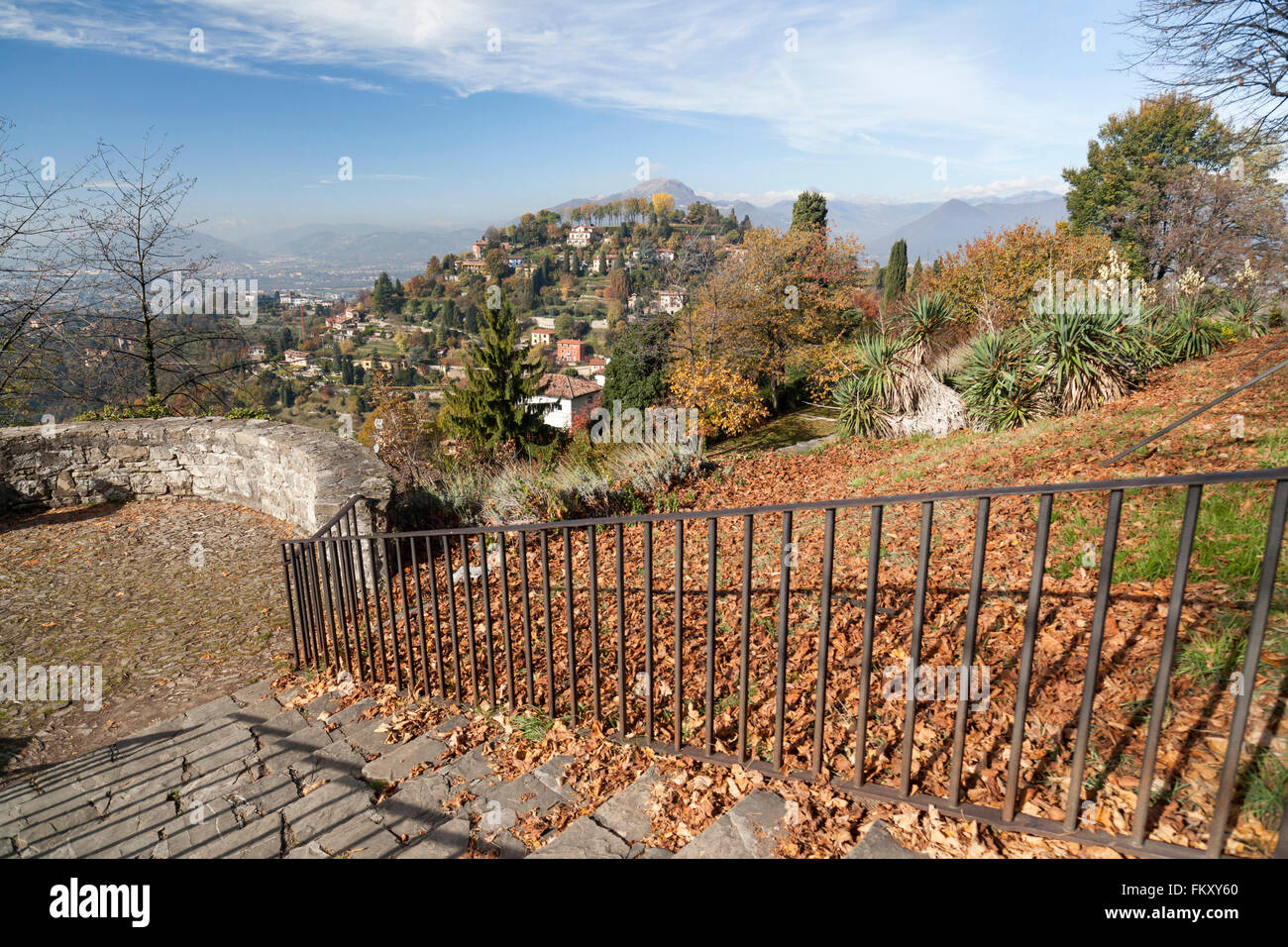 Castello San Vigilio, Città Alta di Bergamo,Lombardia,l'Italia. Foto Stock