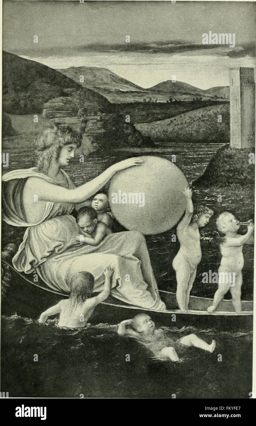 Giovanni Bellini, un influente pittore italiano, è noto per le sue opere rinascimentali che hanno contribuito alla scuola di pittura veneziana. Le sue tecniche, soprattutto nei colori e nella luce, hanno plasmato il corso della storia dell'arte. Foto Stock