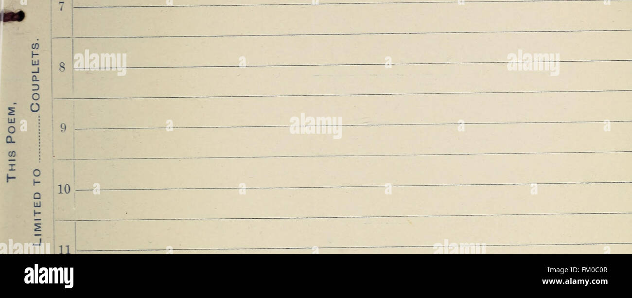 Un lavoro sullo scrittore di poesie progressiste, descrivendo la loro capacità di creare poesie umoristiche, comiche e divertenti, offrendo una riflessione sugli stili letterari del XIX secolo. Foto Stock