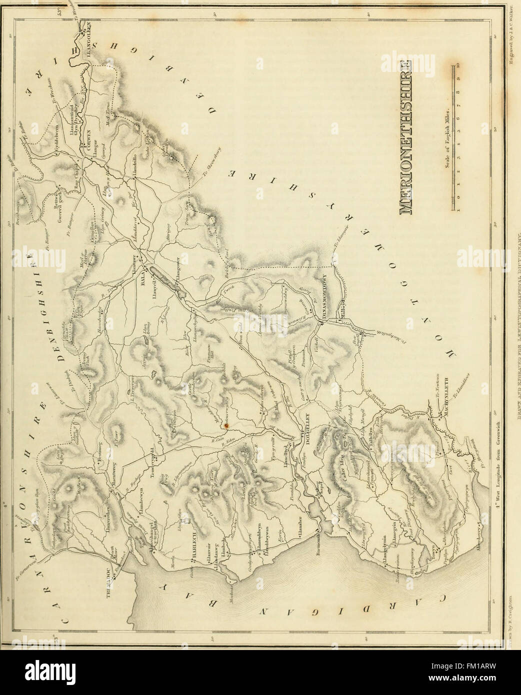 Questo dizionario topografico fornisce una descrizione dettagliata del Galles, comprese le sue contee, città, borghi, città, e villaggi, con approfondimenti storici e statistici su ciascuno di essi. Foto Stock