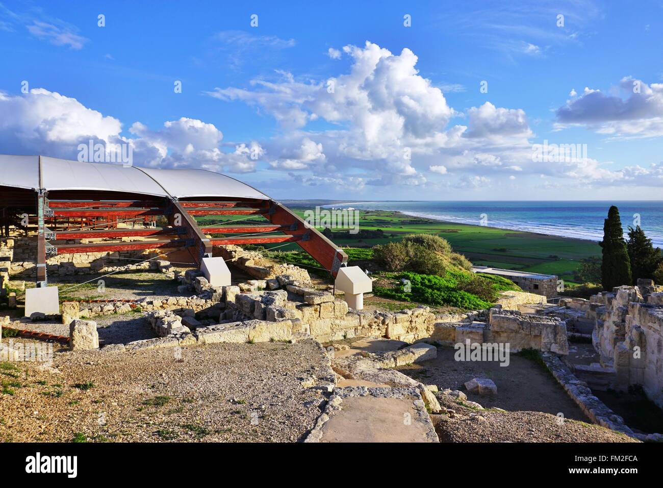 Il Kourion (aka Curias o curio) sito archeologico nei pressi di Limassol a Cipro Foto Stock