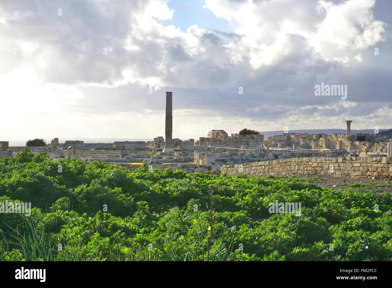 Il Kourion (aka Curias o curio) sito archeologico nei pressi di Limassol a Cipro Foto Stock