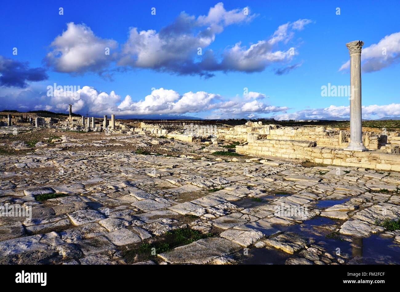 Il Kourion (aka Curias o curio) sito archeologico nei pressi di Limassol a Cipro Foto Stock