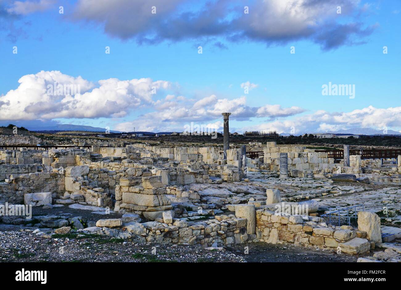 Il Kourion (aka Curias o curio) sito archeologico nei pressi di Limassol a Cipro Foto Stock