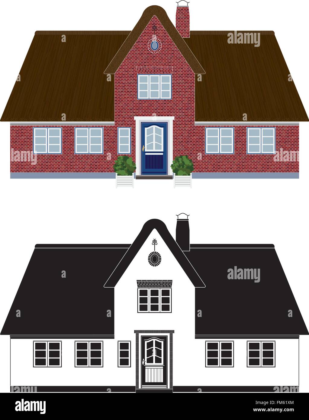 Linea del tetto di paglia Immagini Vettoriali Stock Alamy