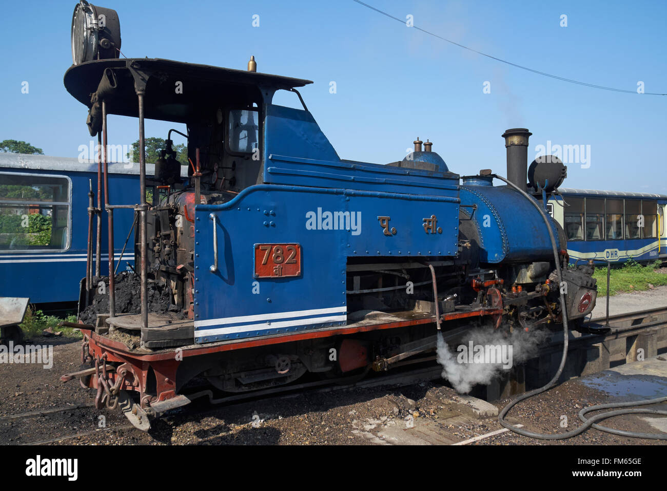Darjeeling Himalayan Railway Classe B locomotiva a vapore 782 (DHR 25) a Siliguri Junction, Siliguri, West Bengal, India. Foto Stock