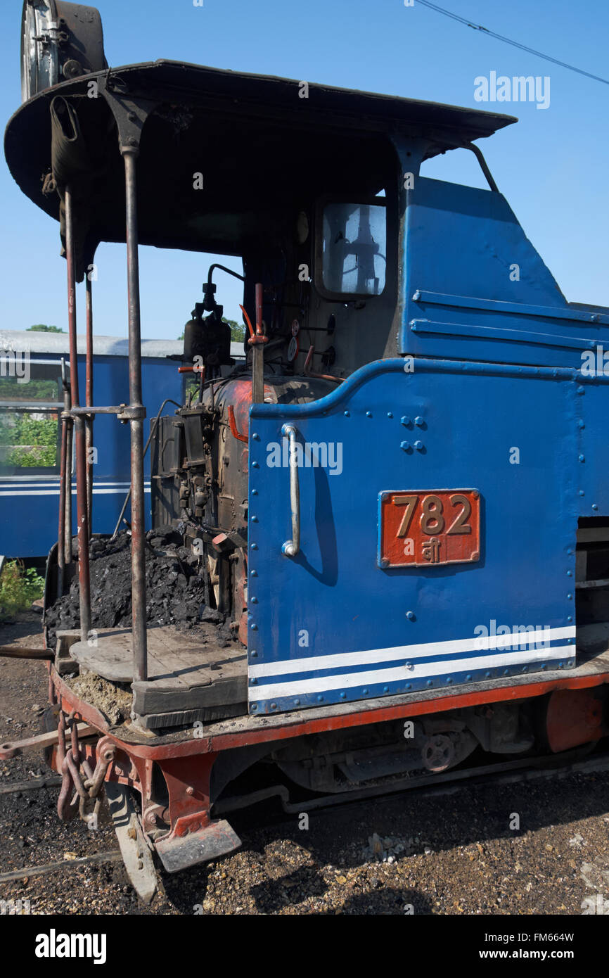 Darjeeling Himalayan Railway Classe B locomotiva a vapore 782 (DHR 25) a Siliguri Junction, Siliguri, West Bengal, India. Foto Stock