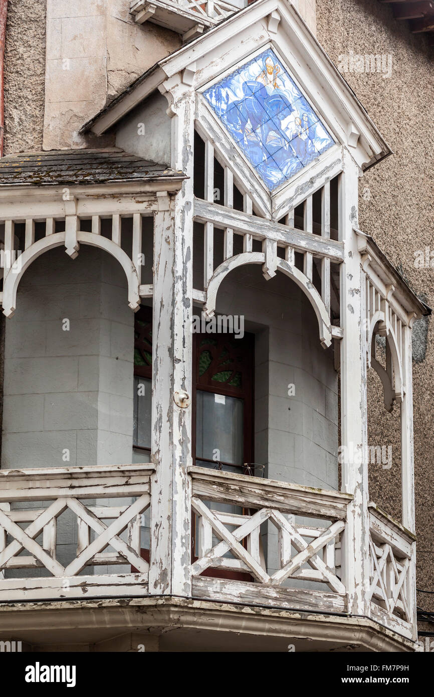 Dettaglio balcone, Camprodon,Catalogna,Spagna. Foto Stock