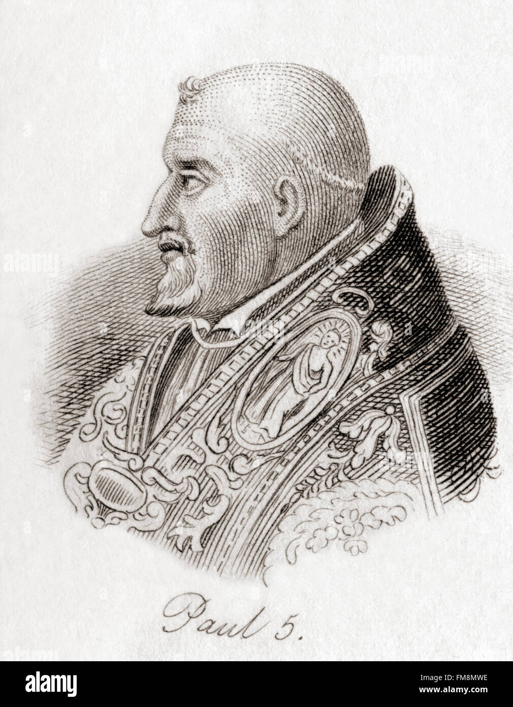 Papa Paolo V, 1552 - 1621, nato Camillo Borghese. Foto Stock