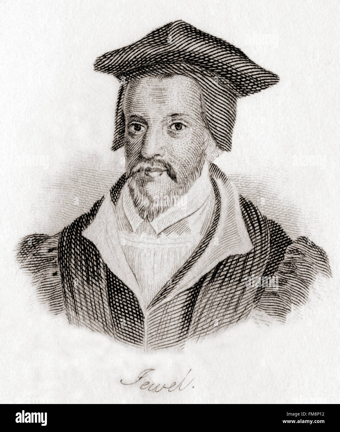 John gioiello, anche Jewell, 1522 - 1571. Vescovo inglese di Salisbury. Foto Stock