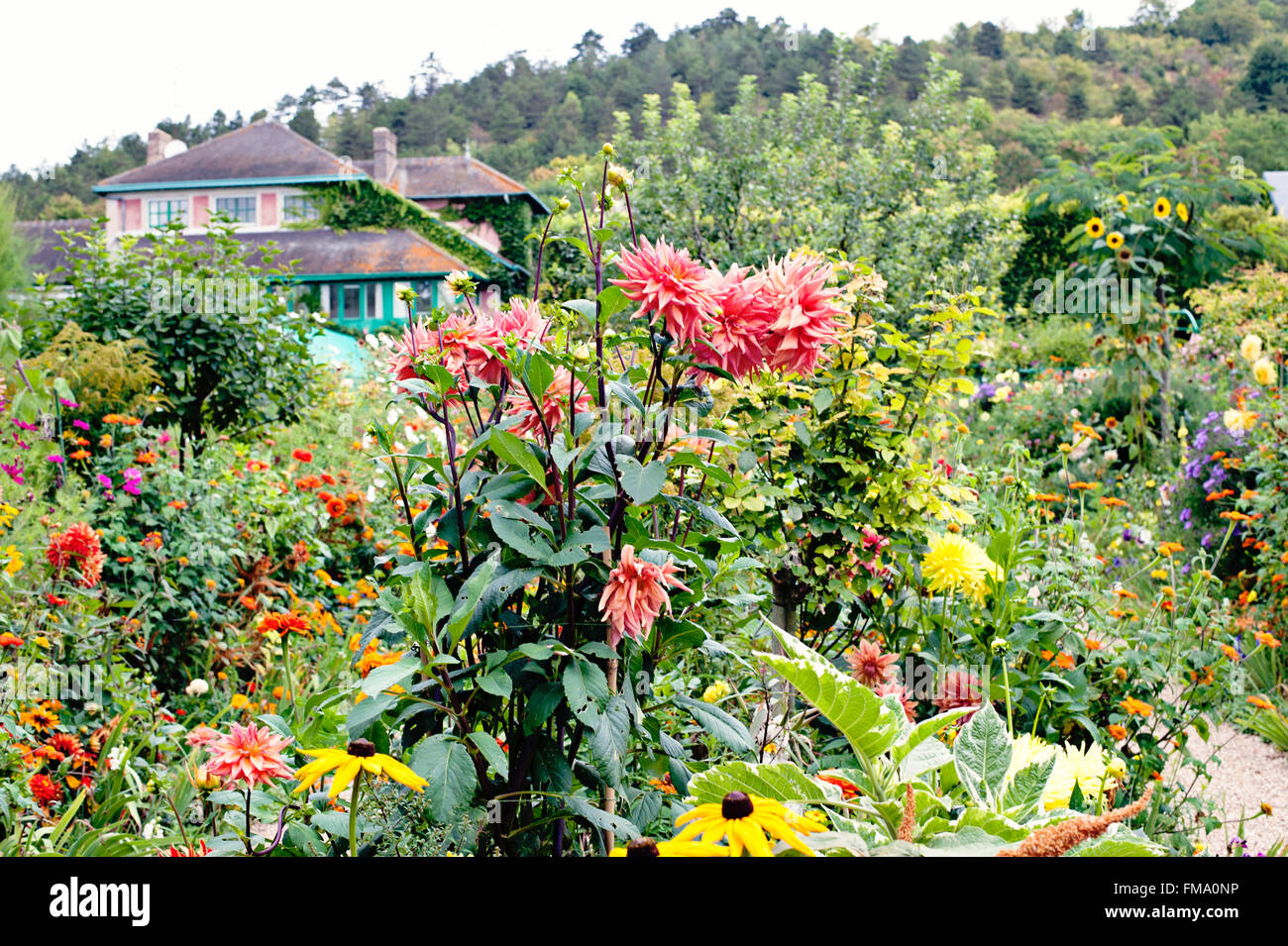 Giardino fiorito in Giverny / Claude Monet's Garden Foto Stock