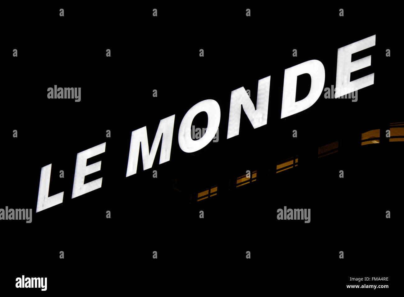 Markenname: "Le Monde", Dezember 2013, Berlino. Foto Stock