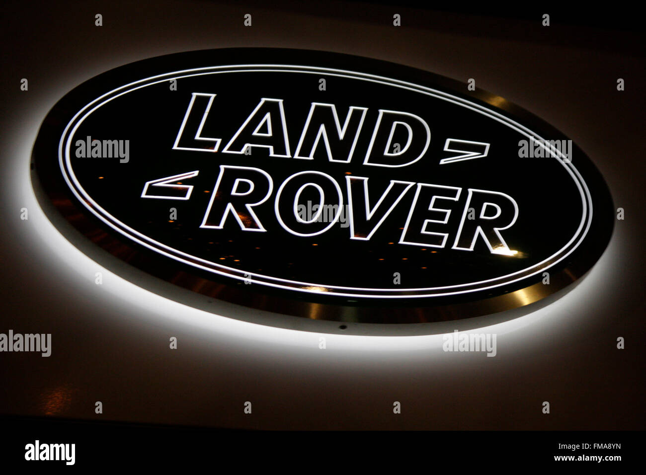 Markenname: " Land Rover', Dezember 2013, Berlino. Foto Stock