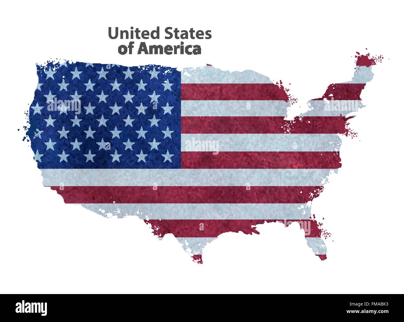 Mappa di Stati Uniti d'America Illustrazione Vettoriale