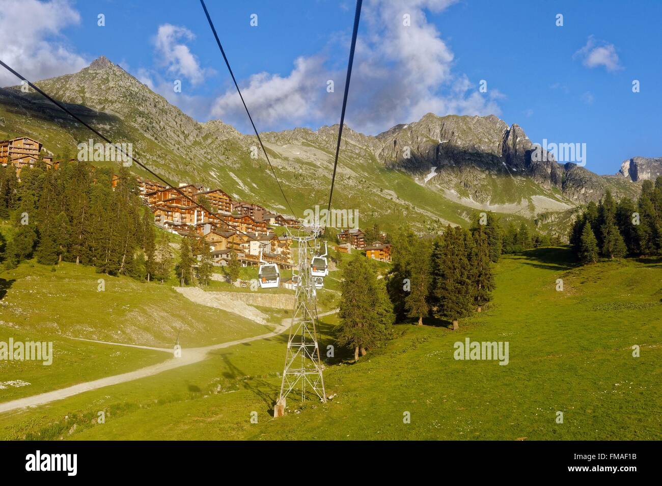 Francia, Savoie, Massif de la Vanoise, Belle Plagne station Foto Stock