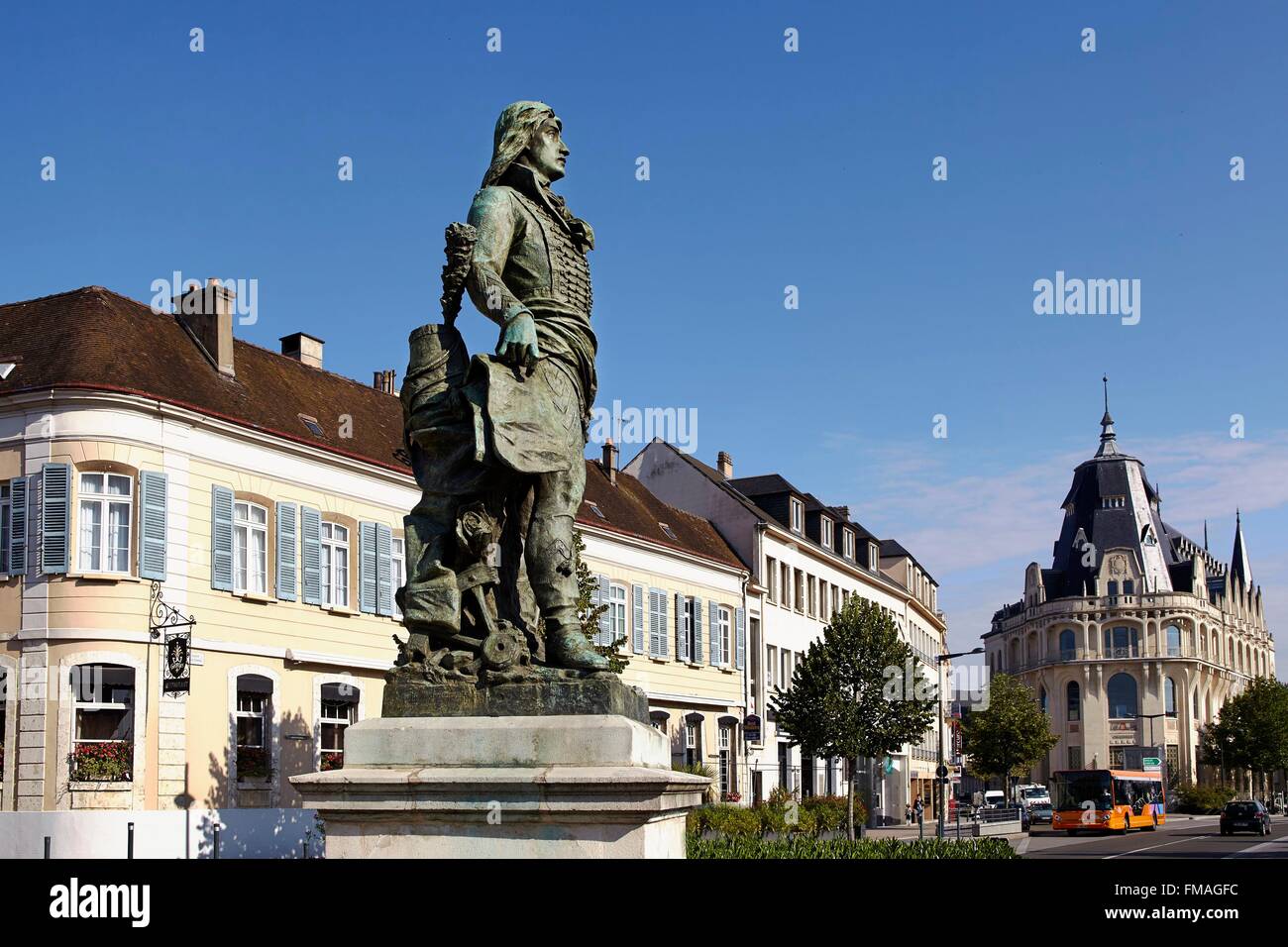 Francia, Eure et Loir, Chartres, statua del generale Marceau, Epars posto Foto Stock
