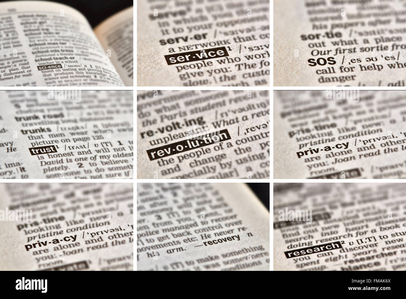 Salute Medicina parole nel dizionario. Foto Stock