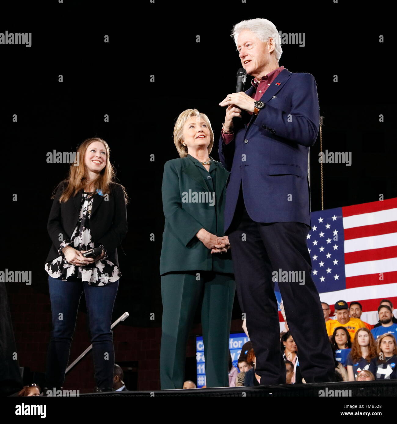 Candidato presidenziale democratico Hillary Clinton le campagne in Las Vegas, Nevada Foto Stock