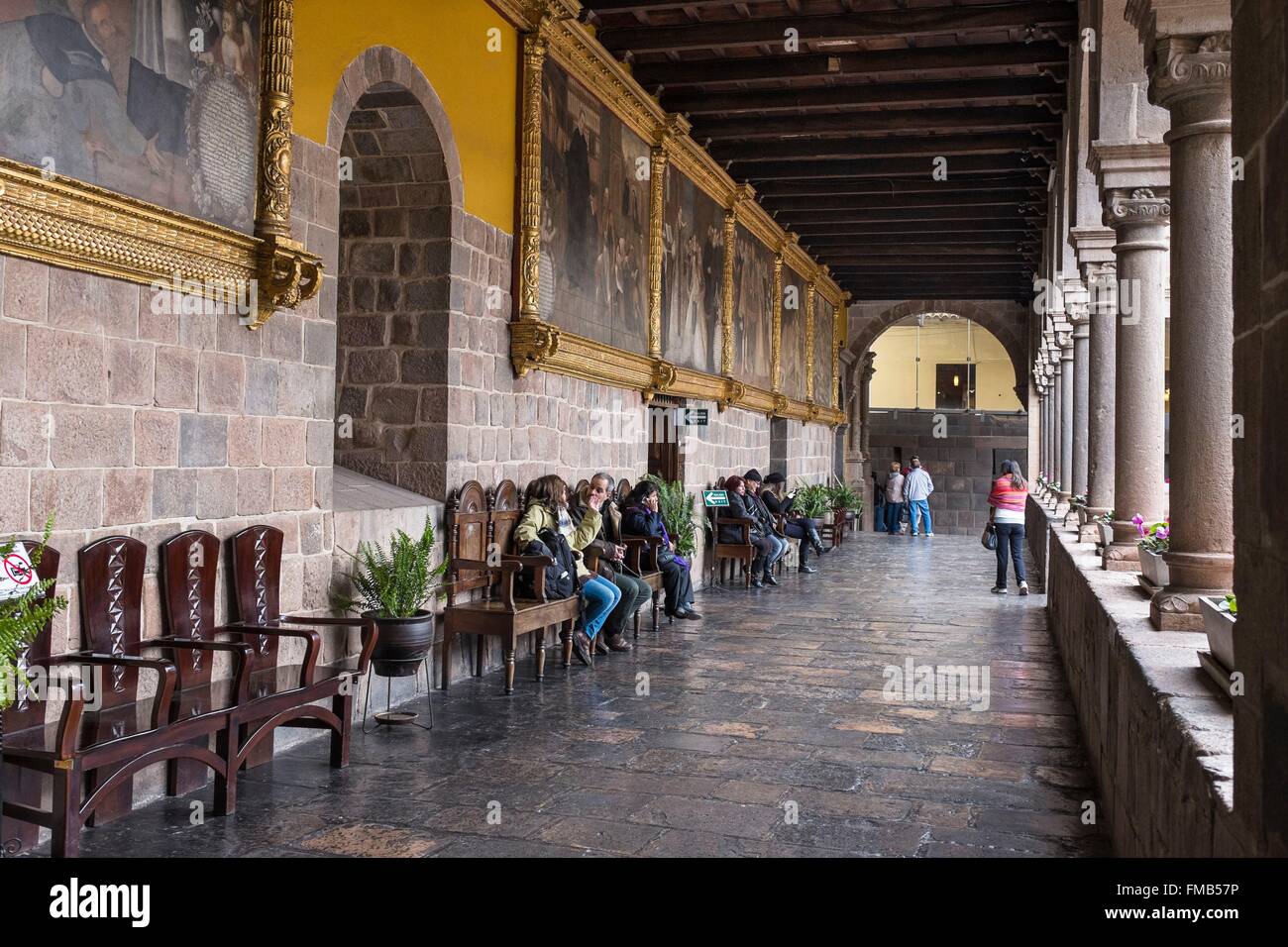 Perù Cusco Provincia, Cusco, classificato come patrimonio mondiale dall UNESCO, Santo Domingo monastero costruito sui resti di Qoricancha Foto Stock