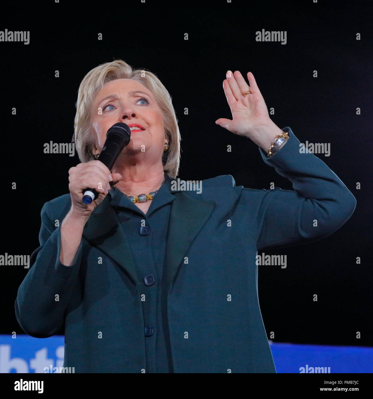 Candidato presidenziale democratico Hillary Clinton le campagne in Las Vegas, Nevada Foto Stock