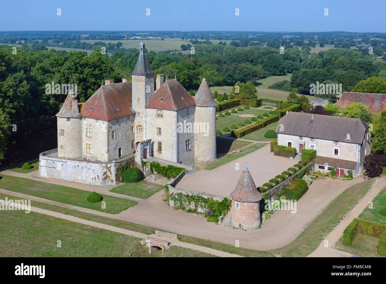 Francia, Allier, Saint Pourçain sur Besbre, il castello di Beauvoir Foto Stock