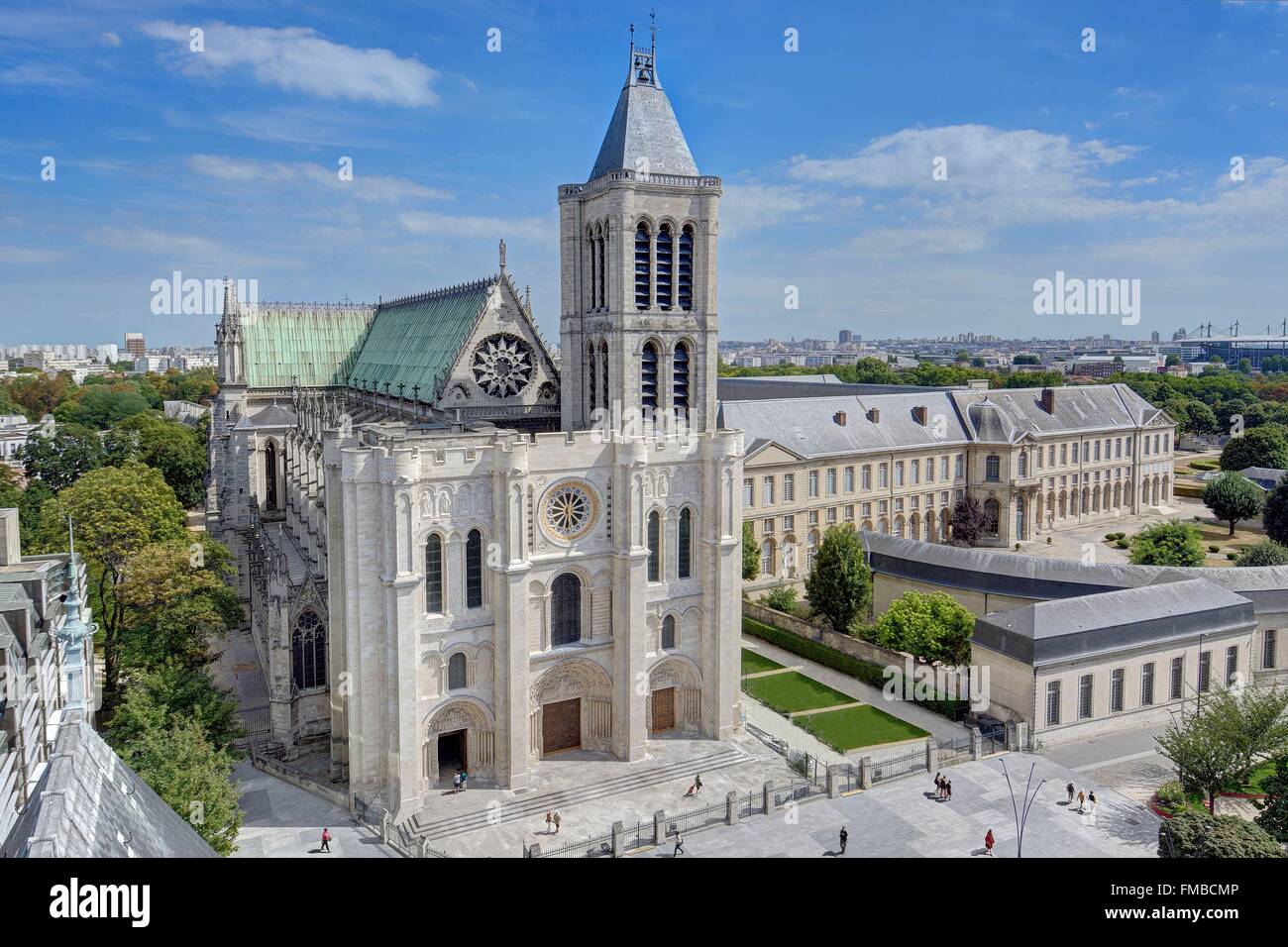 Francia, Seine Saint Denis, Saint Denis, la Basilica Cattedrale e l'ex abbazia che divenne nel 1811 la scuola del Foto Stock