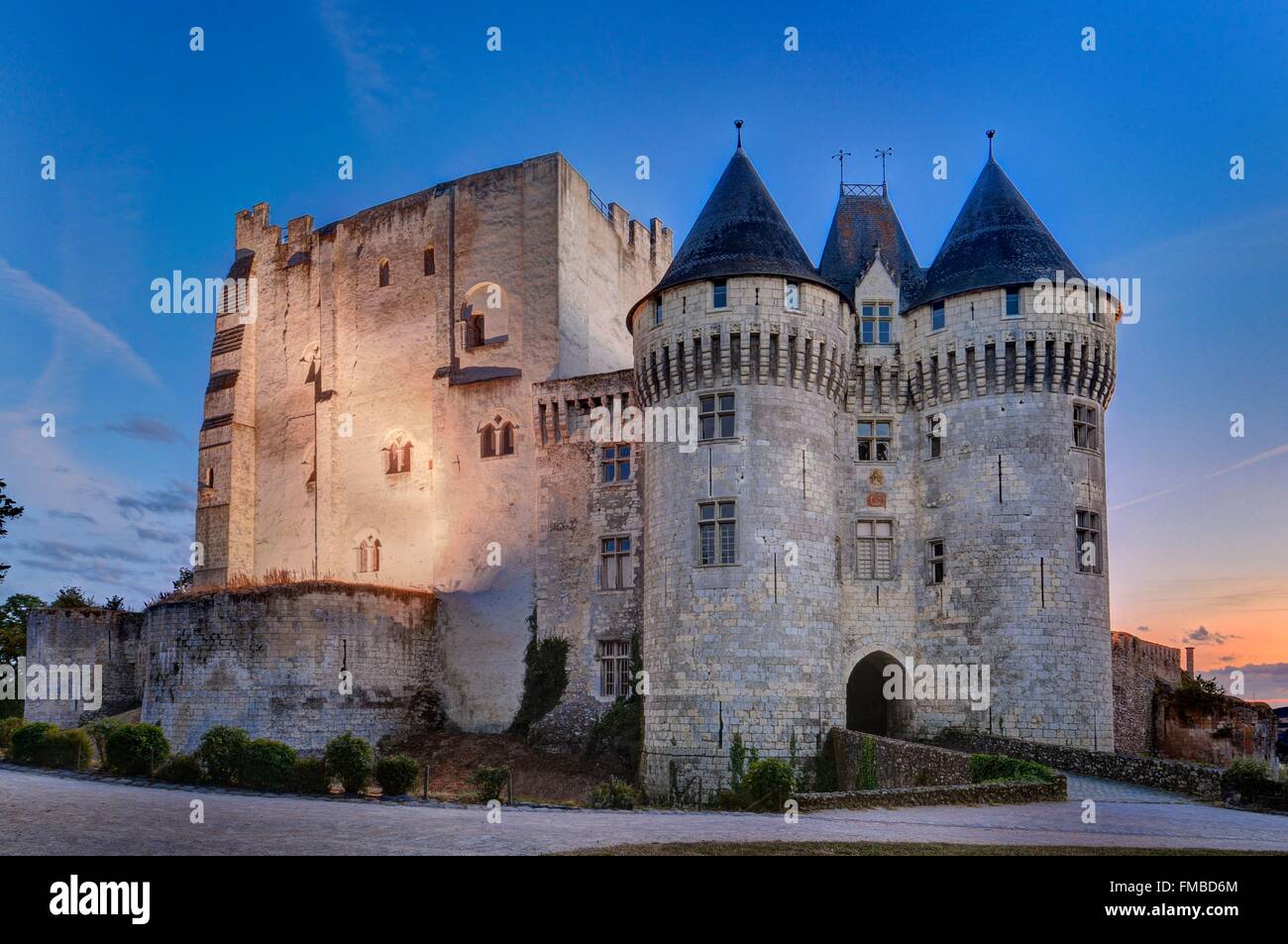 Francia, Eure et Loir, Nogent le Rotrou, Saint Jean castello Foto Stock