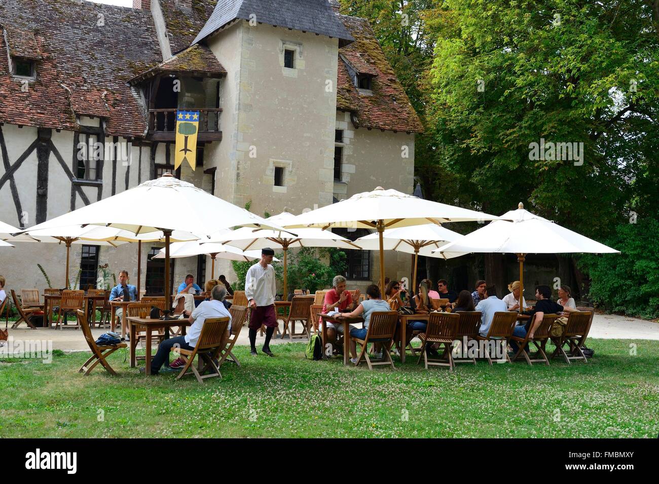 Francia, Indre et Loire, la Valle della Loira sono classificati come patrimonio mondiale dall' UNESCO, Amboise, Le Clos Lucé, Le Prieuré ristorante Foto Stock