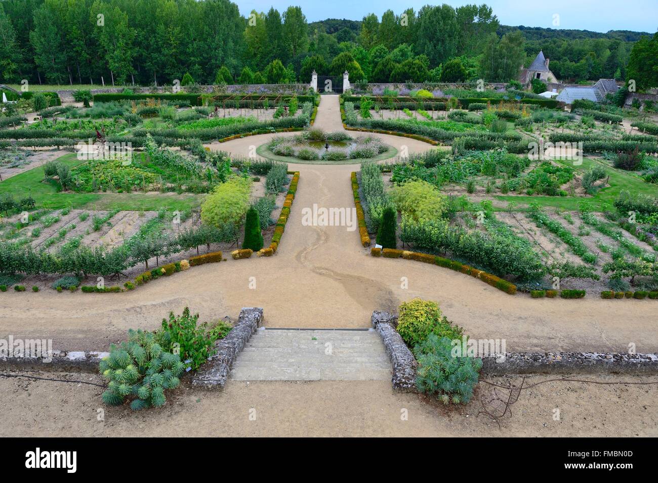 Francia, Indre et Loire, la Valle della Loira sono classificati come patrimonio mondiale dall' UNESCO, Chancay, Castello e Giardini di Valmer, 16 ° secolo, Foto Stock